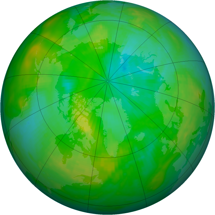 Arctic ozone map for 26 July 1984